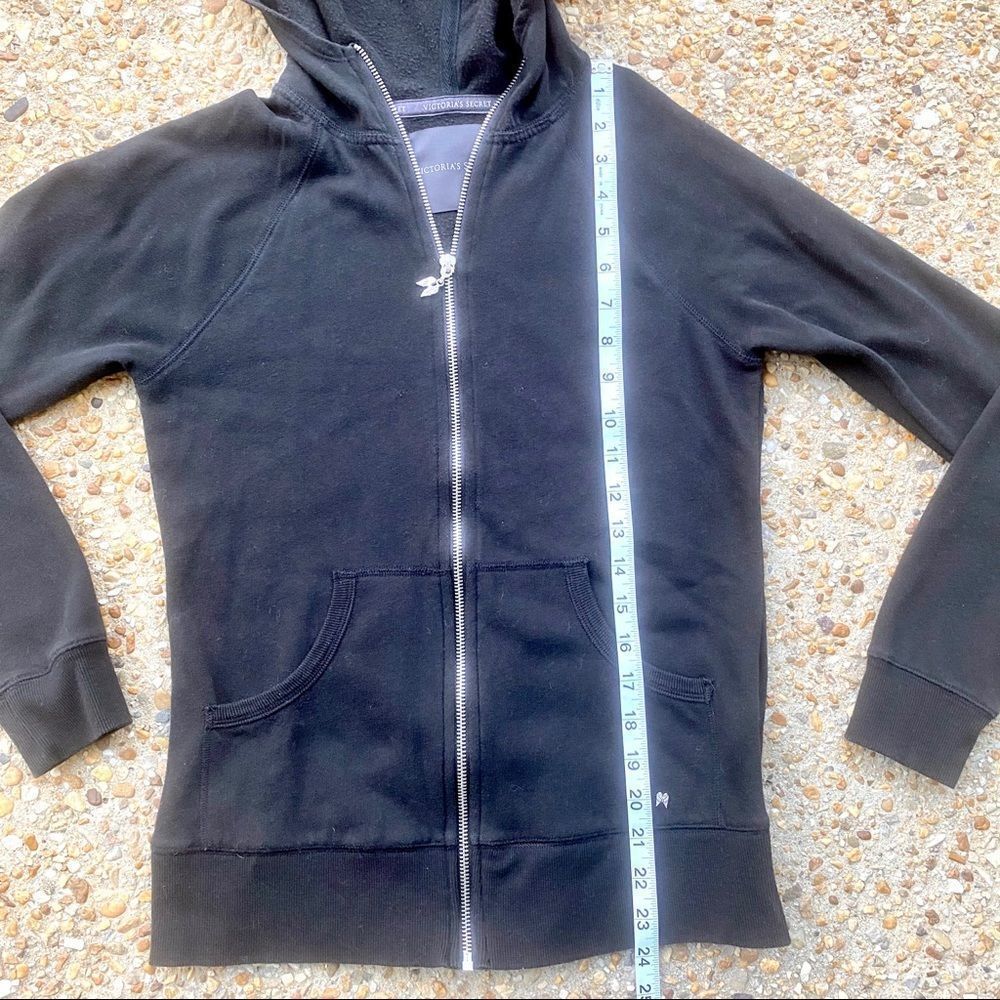 VS Black Full Zip Hoodie Sweatshirt Angel Bling XS - Picture 5 of 11